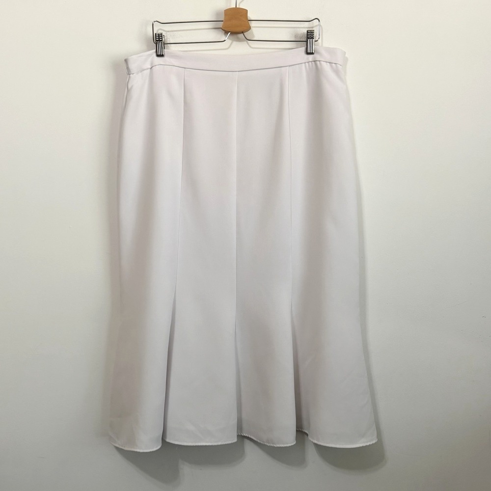 Lily & Taylor Skirt 16‎ Plus Trumpet White Vintage Party Career Easter Classic